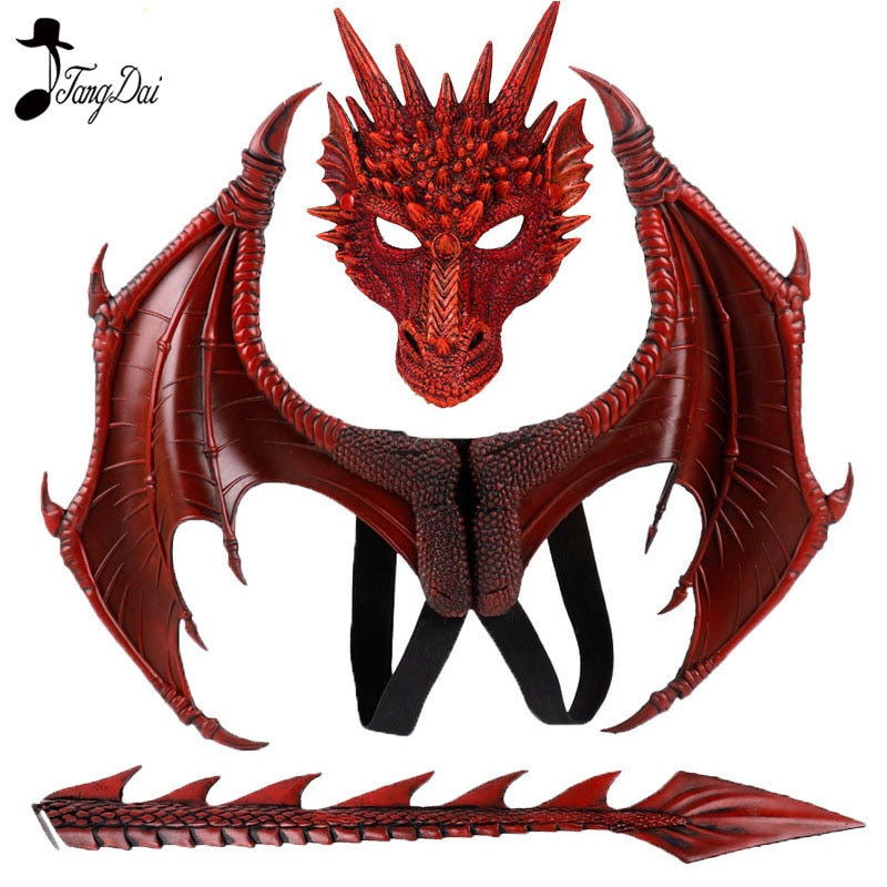 Black and Red Dragon Mask