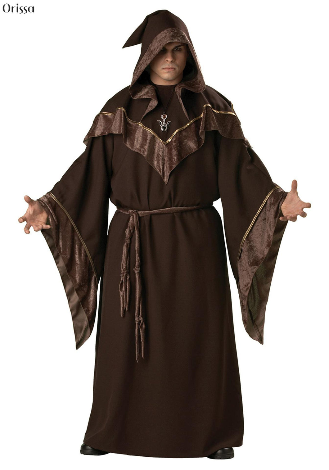 Robe with hood, cowl, and sash for Wizards or Magic Users, Monks and P –  Larp Outpost